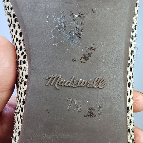 Madewell Adelle‎ Cream and Black Spotted Flats 7.5 - Picture 5 of 10